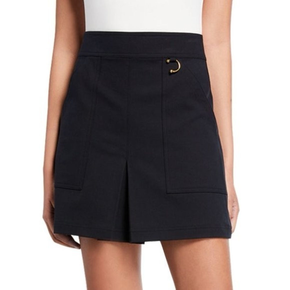 A.L.C. Dane Utility Cotton Mini Skirt in Vintage Black Sz2